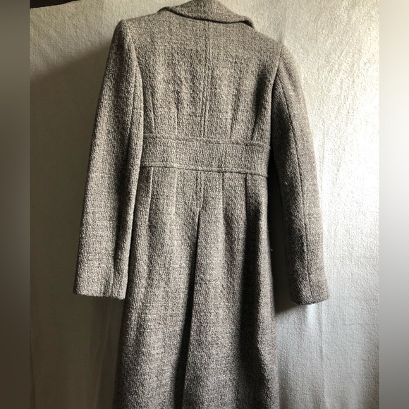 French Connection tweed long a-line coat oatmeal taupe - Picture 2 of 4